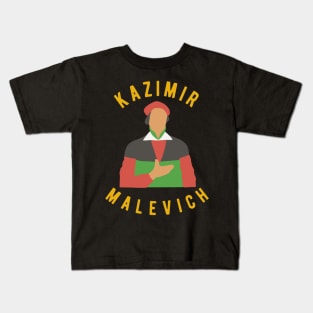 Kazimir Malevich - Russian Painter (Black Square) Kids T-Shirt